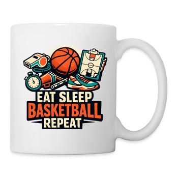 Manger Sommeil Basket Répéter - Mug blanc - blanc - Droite