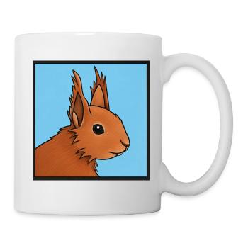 Squirrel Illustration Blue - Mug - white - Right