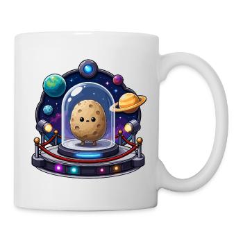 Kuscheliger Meteroid im Weltraum - Tasse - Weiß - Rechts
