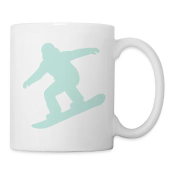 Mint Silhouette Snowboarder - Mug - white - Right