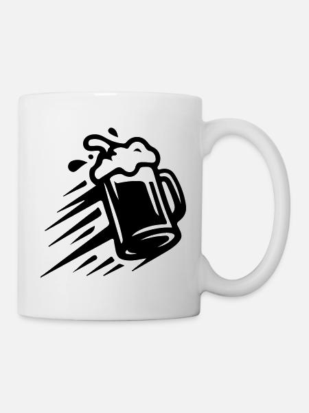 Bier Bierkrug Symbol - Tasse - Weiß