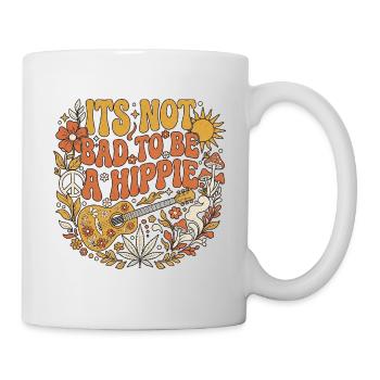 It's Not Bad To Be A Hippie Gitarre - Tasse - Weiß - Rechts