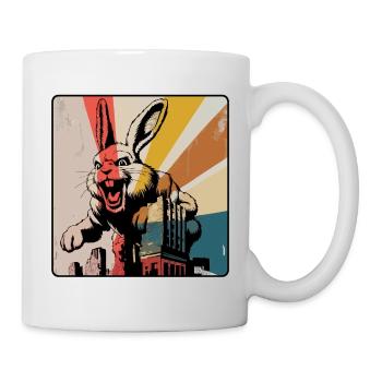 Angry Horror Bunny Retro Urban - Mug - white - Right
