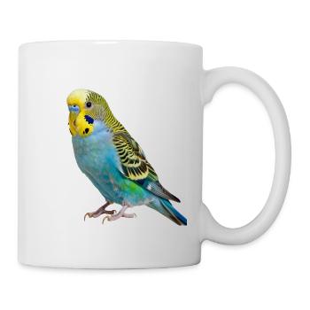 Wellensittich Vogel Geschenk - Tasse - Weiß - Rechts