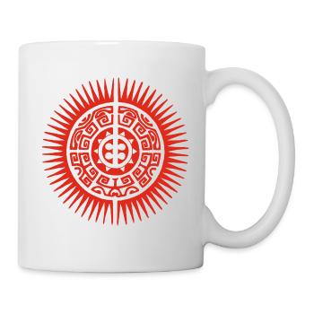 Red Tribal Sun - Mug - white - Right