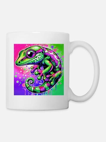 Gecko - Tasse - Weiß