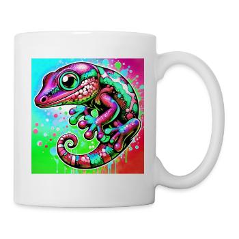 Gecko - Tasse - Weiß - Rechts