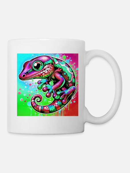 Gecko - Tasse - Weiß
