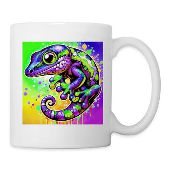 Gecko - Tasse - Weiß - Rechts