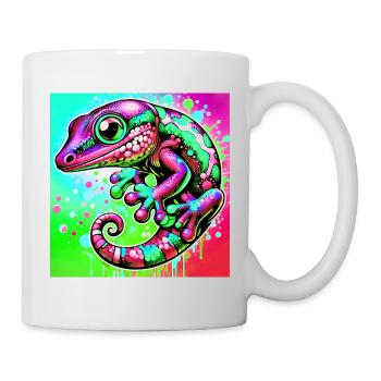 Gecko - Tasse - Weiß - Rechts