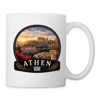 Athen Griechenland Mittelmeer Stadt Urlaub - Tasse - Weiß - Rechts