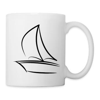 Voilier Voile - Mug blanc - blanc - Droite