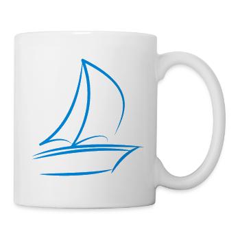 Voiliers Marins - Mug blanc - blanc - Droite