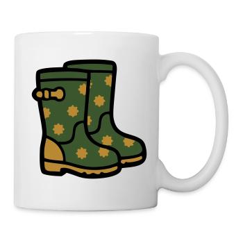 Rubber boots Gardening Muddy weather Rain - Mug - white - Right