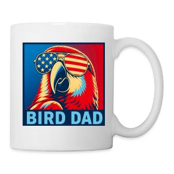 Patriotischer Vogel-Papa – Lustiger Vogel-Papa für - Tasse - Weiß - Rechts