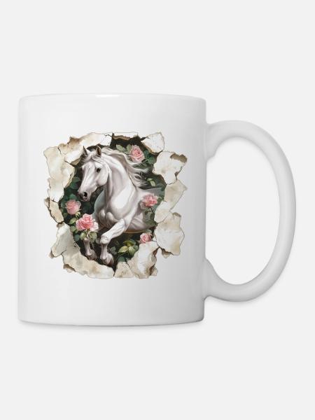 Pferd - Tasse - Weiß