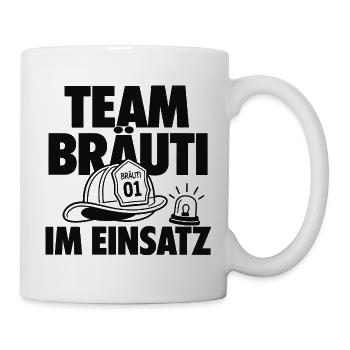 Team Bräutigam im Einsatz JGA - Tasse - Weiß - Rechts