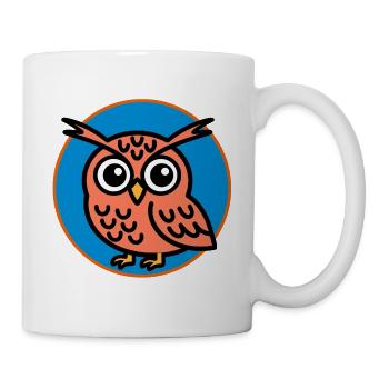 Hibou mignon - Mug blanc - blanc - Droite