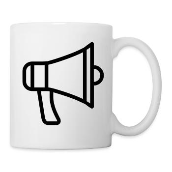 mégaphone - Mug blanc - blanc - Droite