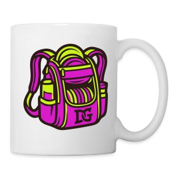 Clipart pour sac à dos de disc golf - Mug blanc - blanc - Droite