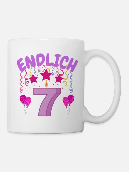 Endlich 7 - Tasse - Weiß