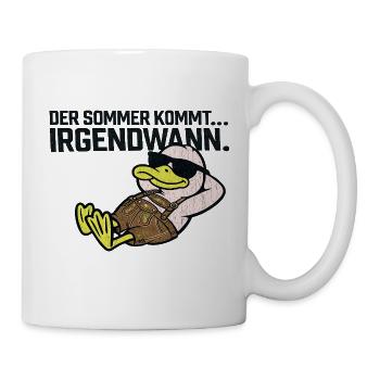 Sommer kommt irgendwann Duck - Tasse - Weiß - Rechts