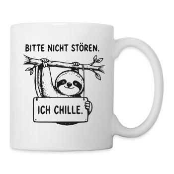Ich Chille Sloth Sign - Tasse - Weiß - Rechts