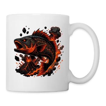 Lava-Karpfen Feuersturm - Tasse - Weiß - Rechts
