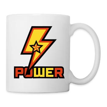 Power Lightning Star Logo - Mug - white - Right