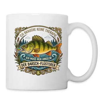 Der Barsch-Flüsterer - Tasse - Weiß - Rechts