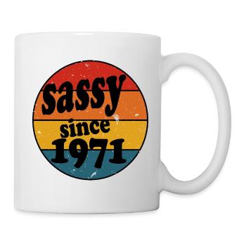 Sassy depuis 1971 Retro Circle - Mug blanc - blanc - Droite