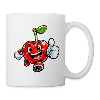 Cherry thumbs up - Mug - white - Right
