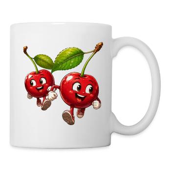 Cerises de course - Mug blanc - blanc - Droite