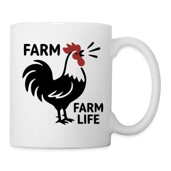 Rooster Farm Life Logo - Mug - white - Right