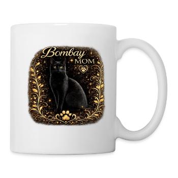 Bombay Mom Golden Cat Portrait - Mug - white - Right