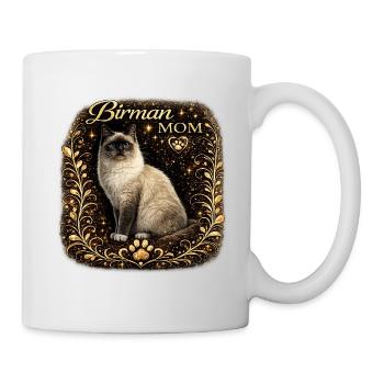 Chat Birman Mom Cadre en Or - Mug blanc - blanc - Droite