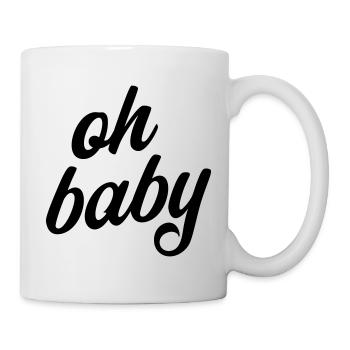 T-shirt Oh Bébé qui dit grossesse - Mug blanc - blanc - Droite