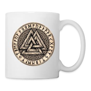 Valknut Knot Circle Glyph - Mug - white - Right