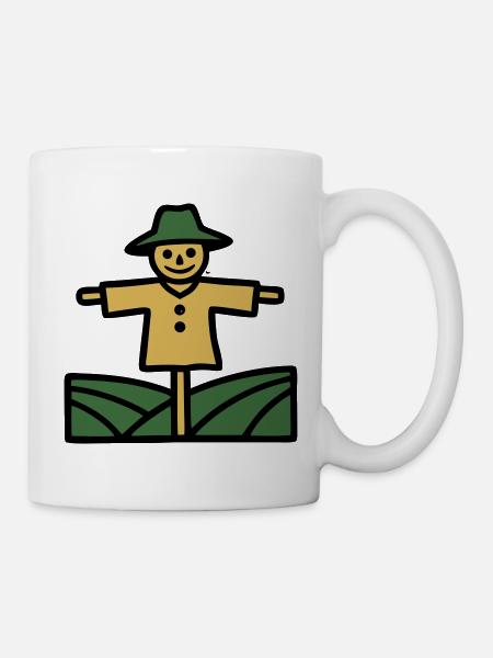 Vogelscheuche Feld Icon - Tasse - Weiß