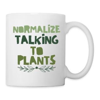 Normaliser la communication avec les plantes - Mug blanc - blanc - Droite