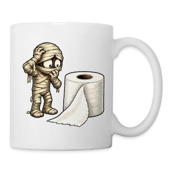 La momie et le dessin animé en papier toilette - Mug blanc - blanc - Droite