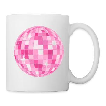Boule Disco Rose Éclatante - Mug blanc - blanc - Droite