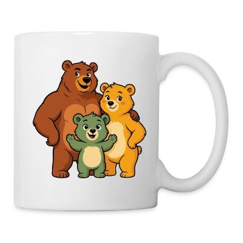 Lustige Bärenfamilie - Tasse - Weiß - Rechts