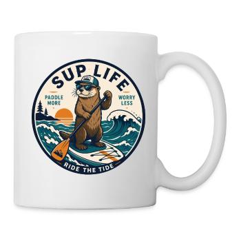 SUP Paddleboard Board Stand Up paddel Supboard - Tasse - Weiß - Rechts