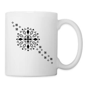 Black Mandala Bloom - Mug - white - Right