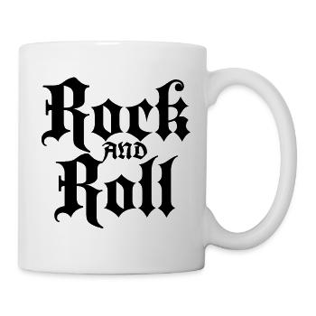 gothic rock and roll tattoo - Mug - white - Right