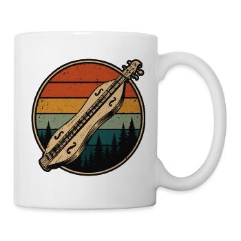  Hackbrett Dulcimer-Musiker Zupfinstrument - Tasse - Weiß - Rechts