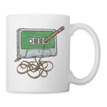 Kassetten Chaos Tape Kunst - Tasse - Weiß - Rechts