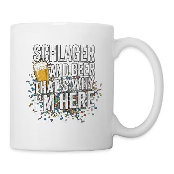 Schlager Und Bier - Tasse - Weiß - Rechts