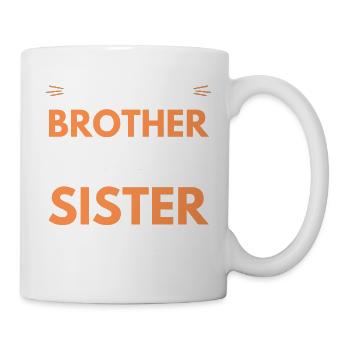 Ich bin ein stolzer Bruder einer Schwester Geschenk - Tasse - Weiß - Rechts